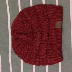 Dark Red Winter Beanie
